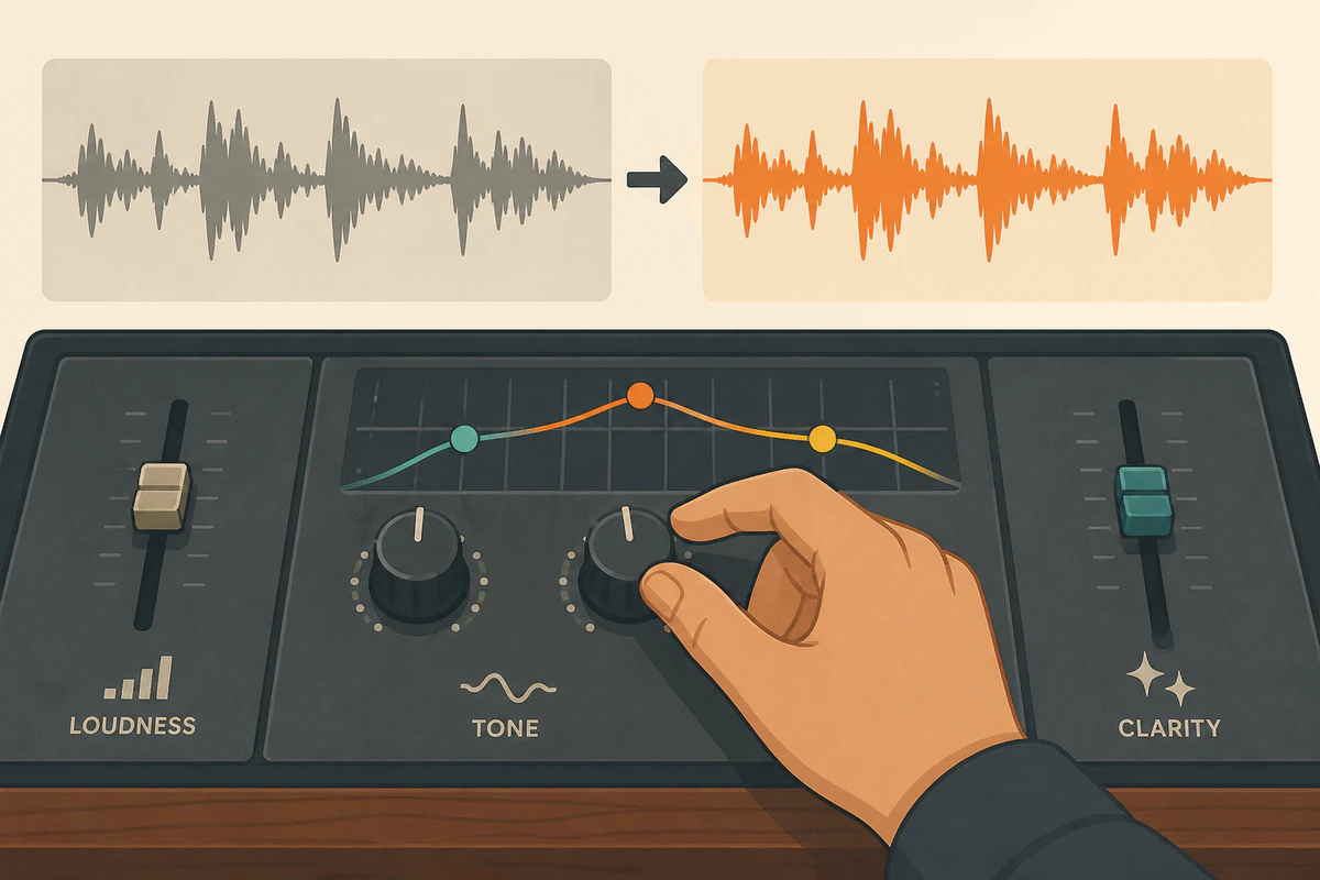 AI mastering masterize o mix sem reescrevê-lo