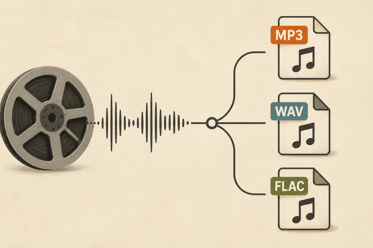 AI mastering exporte em mp3, wav ou flac