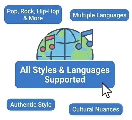 AI lyrics generator- all styles & languages supported