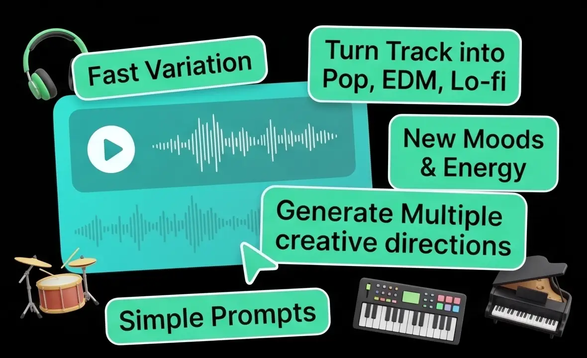 AI music remixer- change style, mood, and arrangement fast