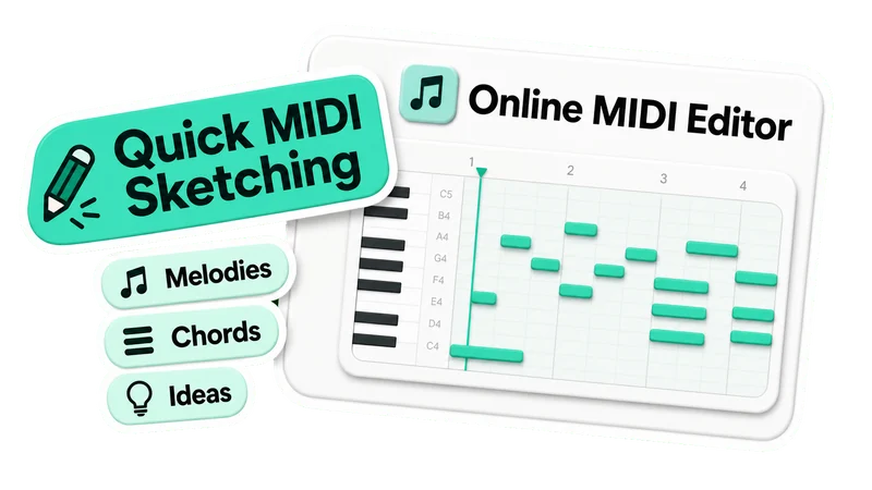 Online MIDI editor- rascunhos midi rápidos