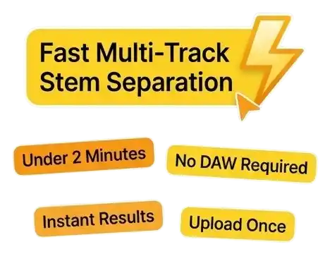 Fast Multi-Track Stem Separation